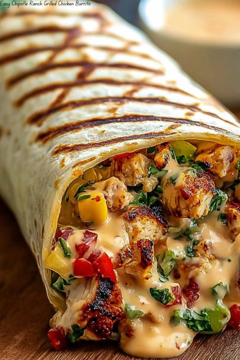 Easy Chipotle Ranch Grilled Chicken Burrito