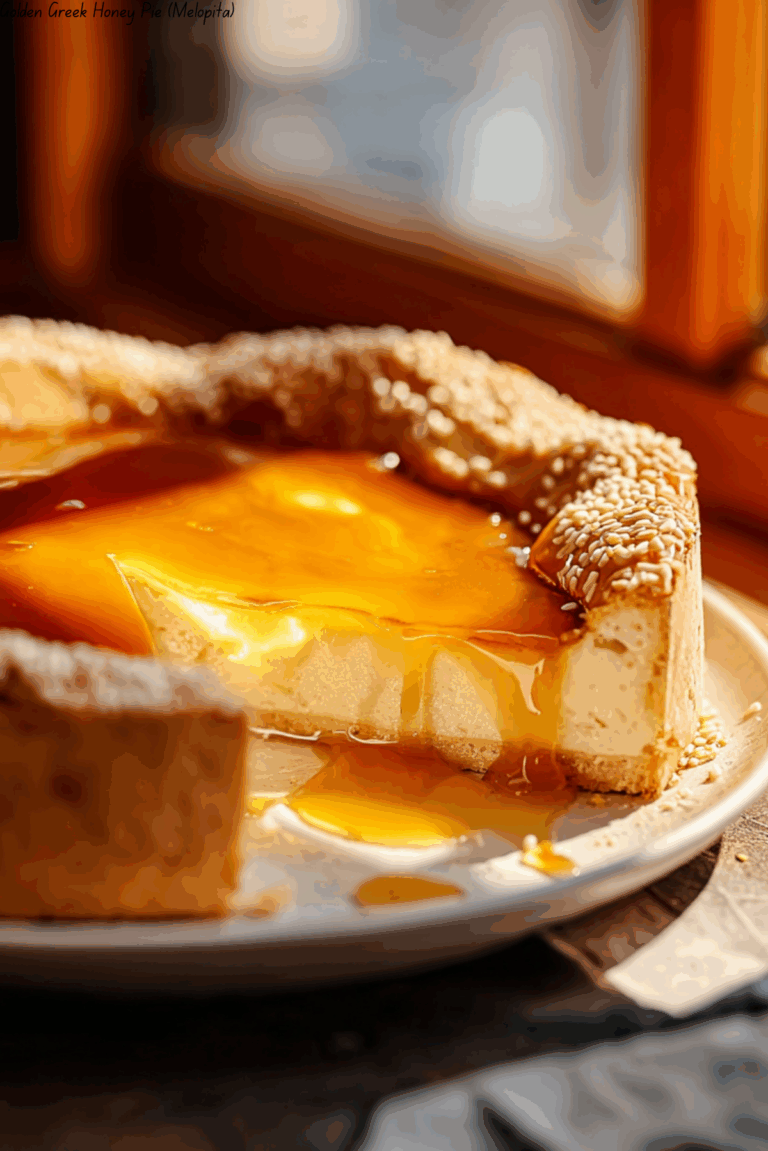 Golden Greek Honey Pie (Melopita)