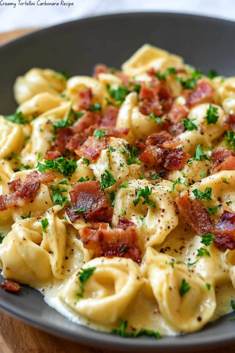Creamy Tortellini Carbonara Recipe