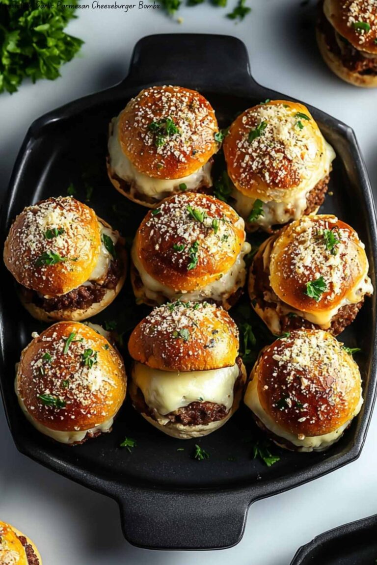 Irresistible Garlic Parmesan Cheeseburger Bombs