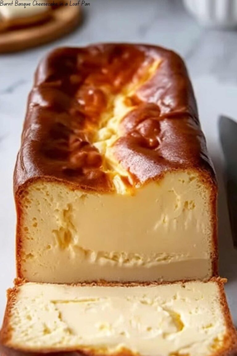 Burnt Basque Cheesecake in a Loaf Pan