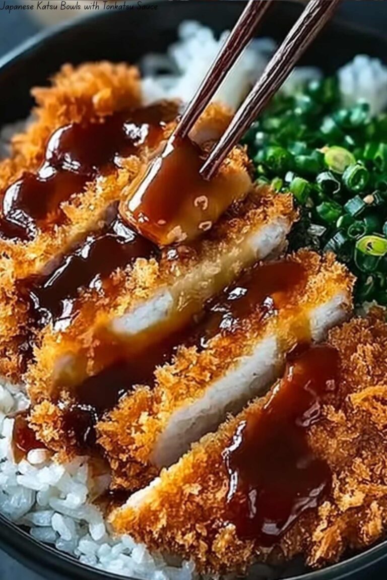 Japanese Katsu Bowls with Tonkatsu Sauce