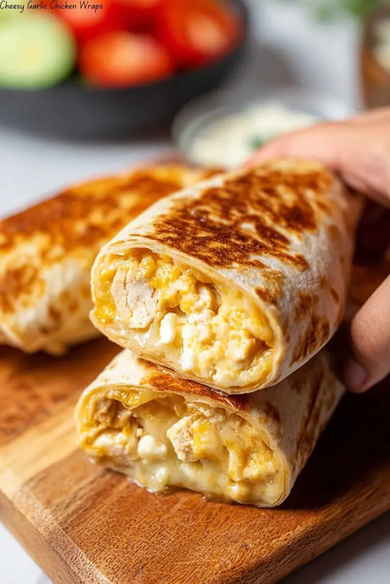 Cheesy Garlic Chicken Wraps