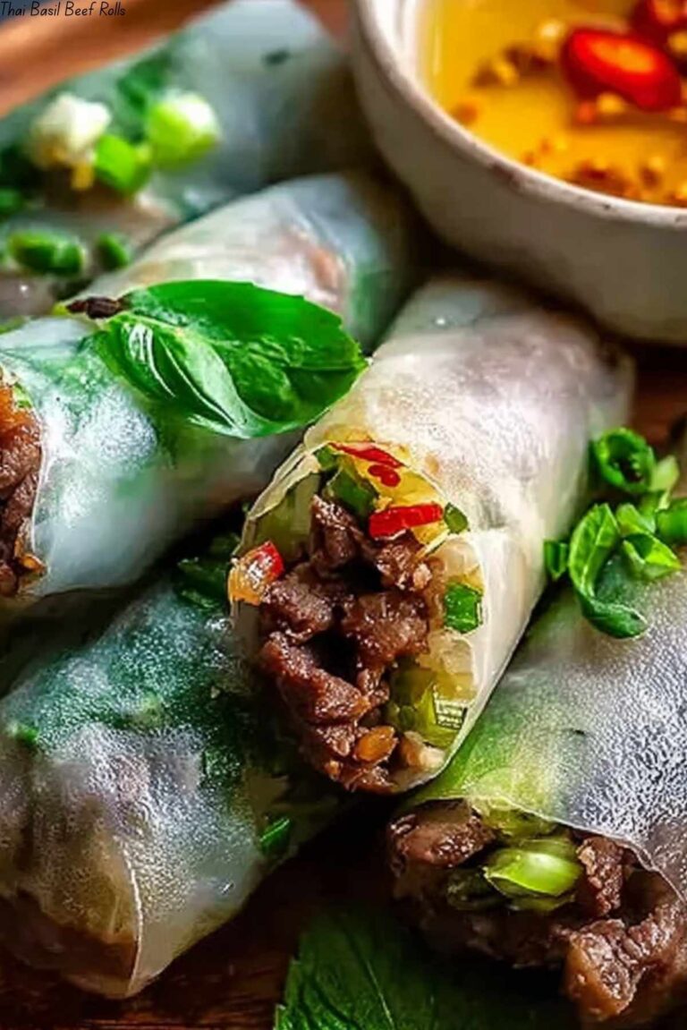 Thai Basil Beef Rolls