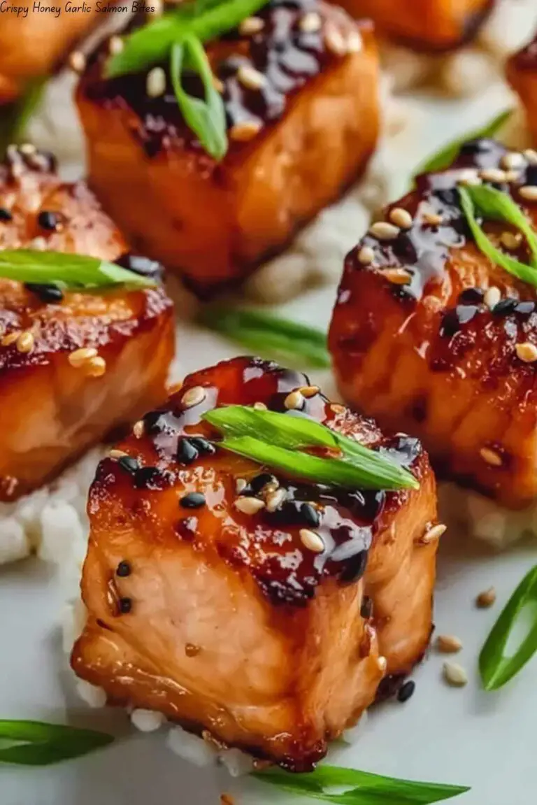 Crispy Honey Garlic Salmon Bites