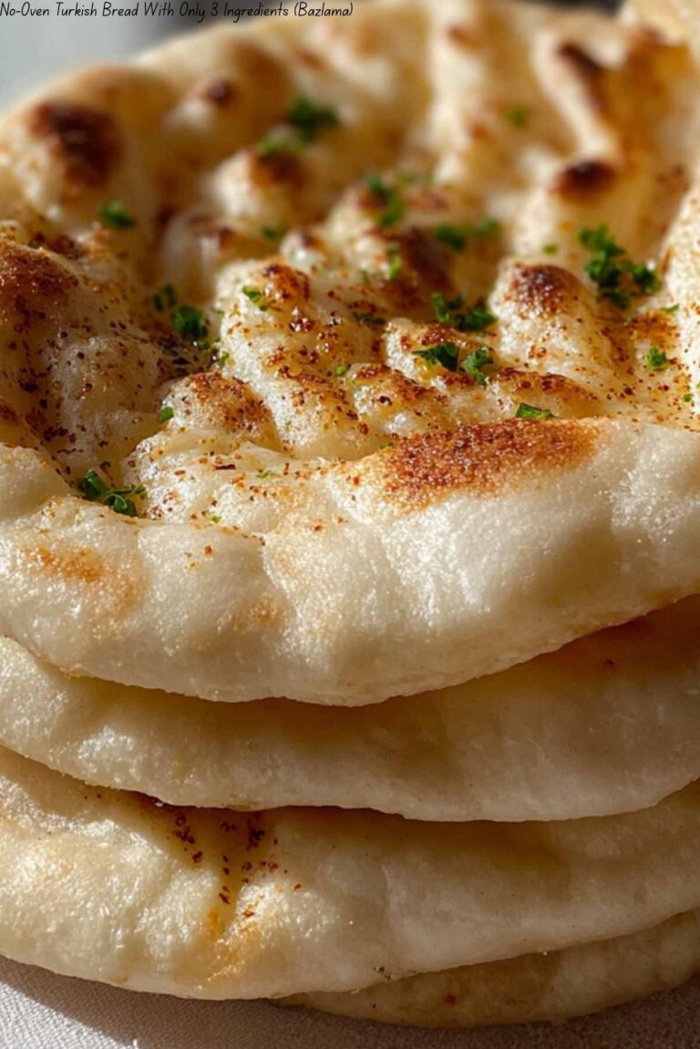 No-Oven Turkish Bread With Only 3 Ingredients (Bazlama)