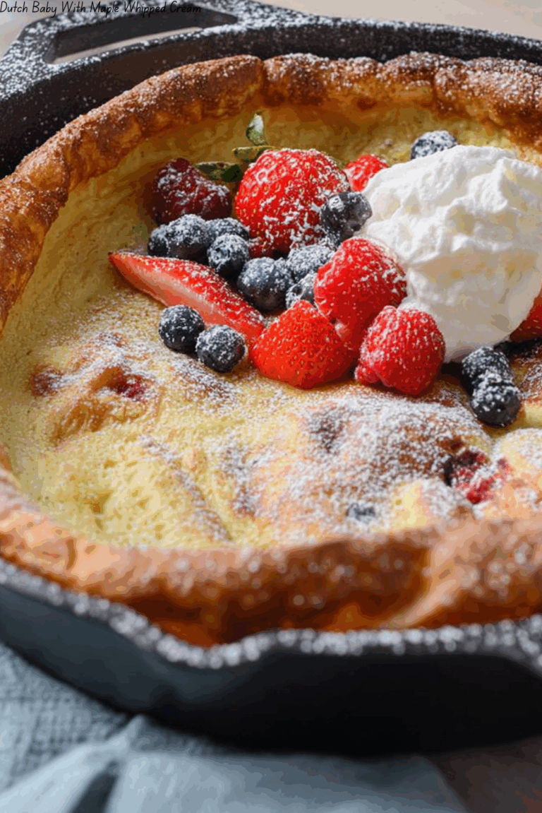 Dutch Baby With Maple Whipped Cream