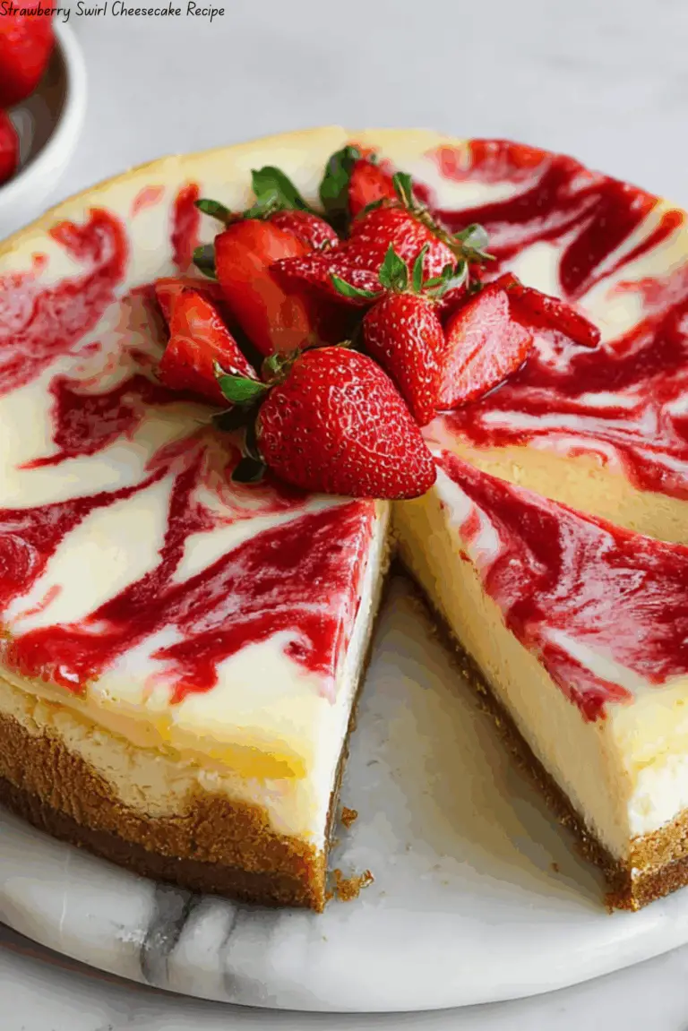 Strawberry Swirl Cheesecake Recipe