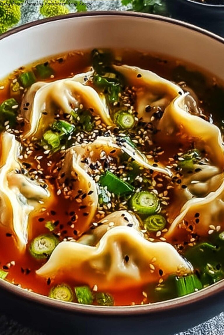 Easy Asian Dumpling Potsticker Soup Recipe