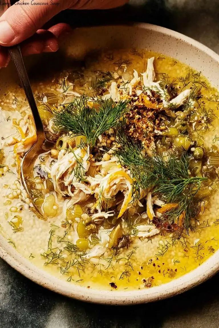 Lemon Chicken Couscous Soup
