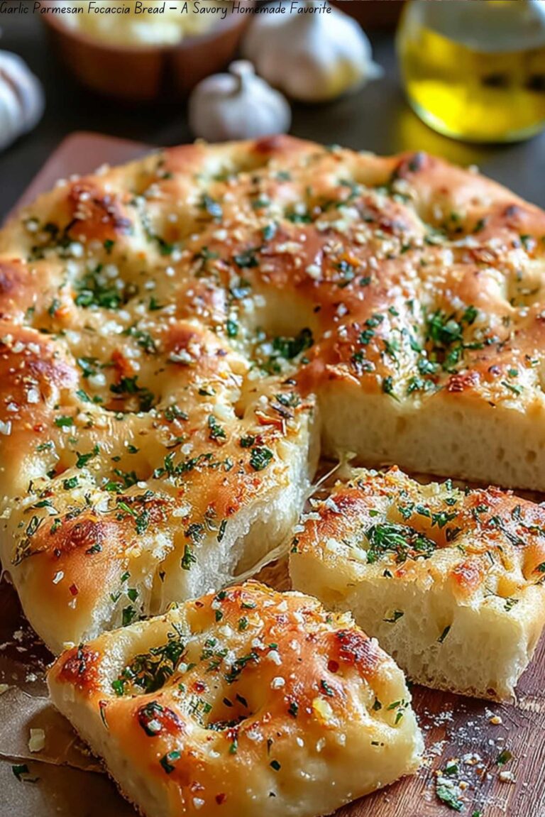 Garlic Parmesan Focaccia Bread – A Savory Homemade Favorite