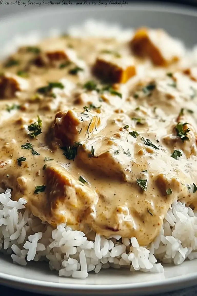 Quick and Easy Creamy Smothered Chicken and Rice for Busy Weeknights