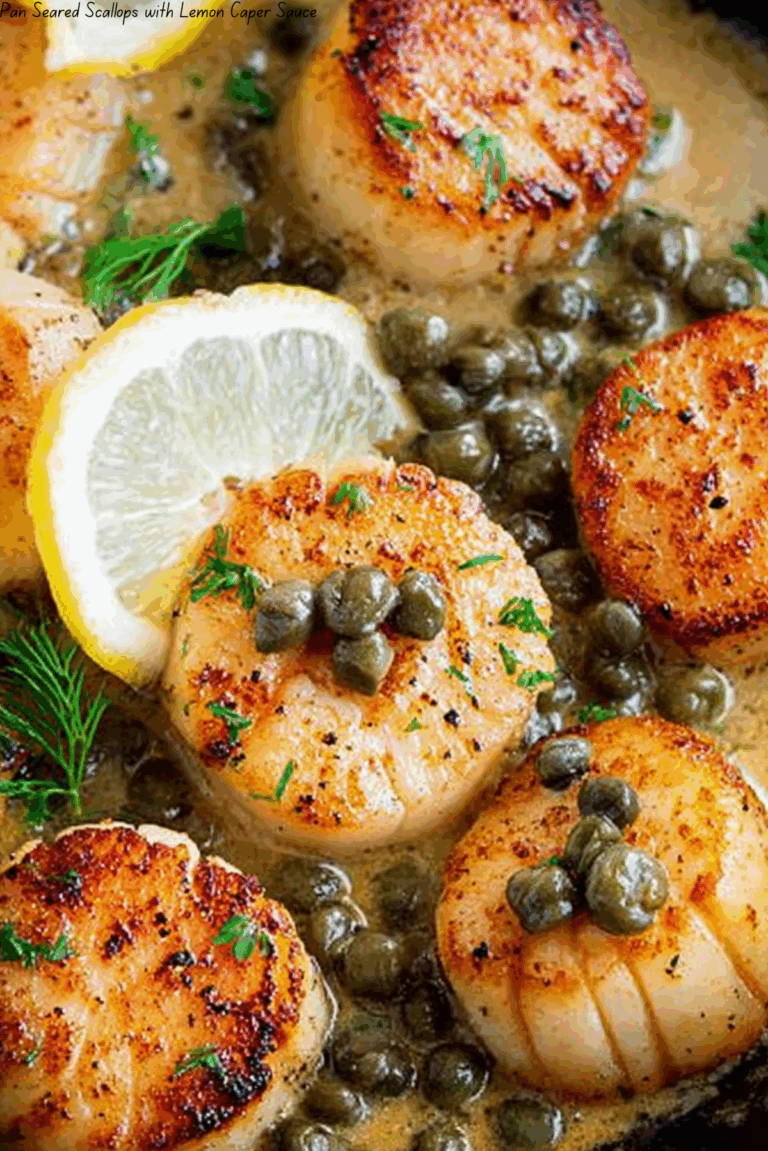 Pan Seared Scallops with Lemon Caper Sauce
