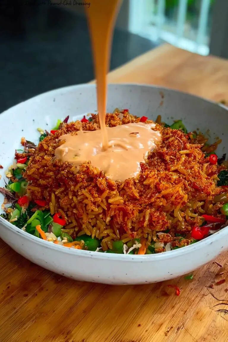 Crispy Rice Salad with Peanut-Chili Dressing