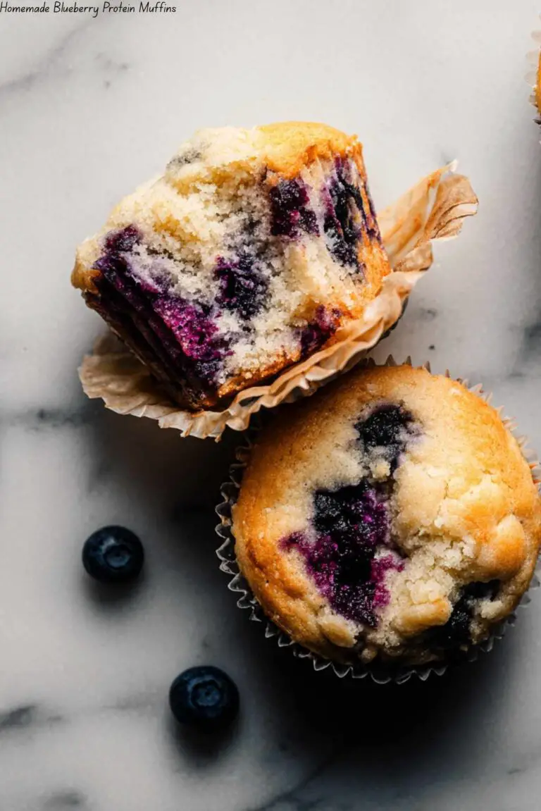 Homemade Blueberry Protein Muffins