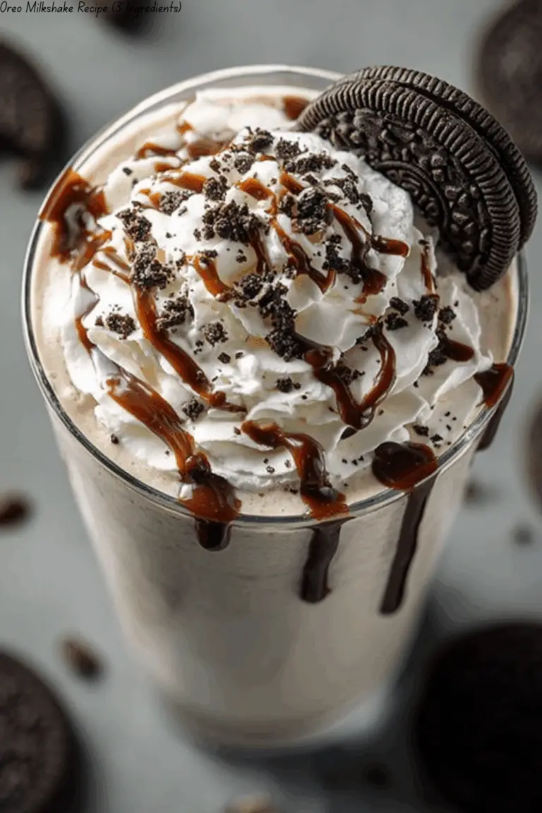 Oreo Milkshake Recipe (3 Ingredients)