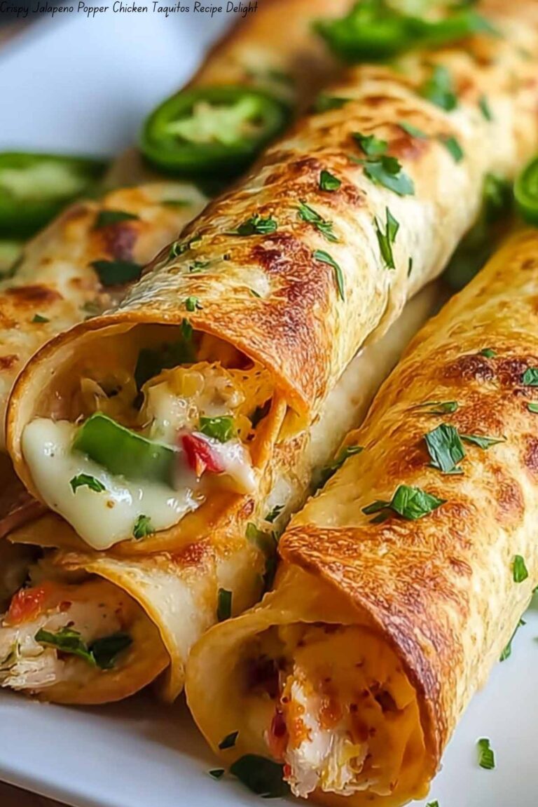 Crispy Jalapeño Popper Chicken Taquitos Recipe Delight