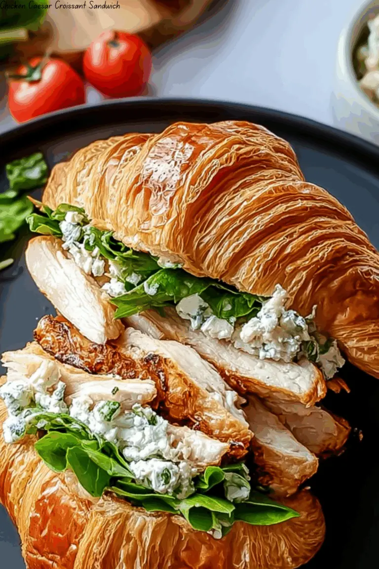 Chicken Caesar Croissant Sandwich