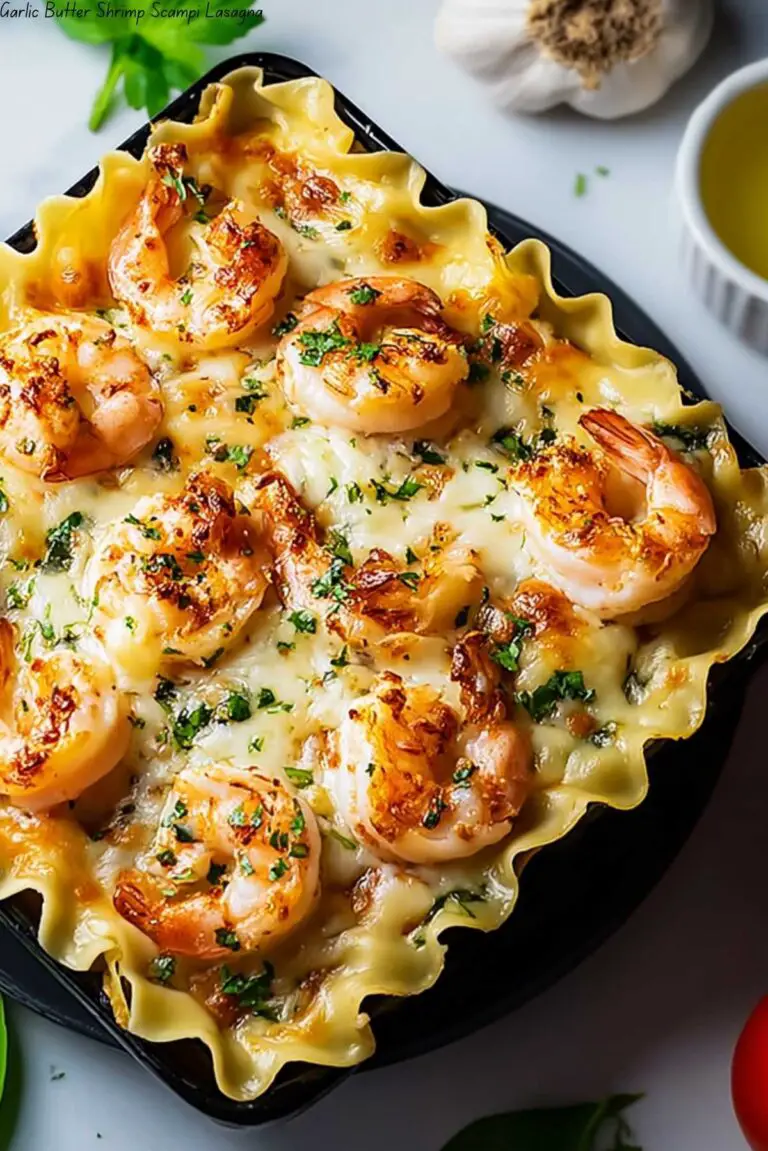 Garlic Butter Shrimp Scampi Lasagna