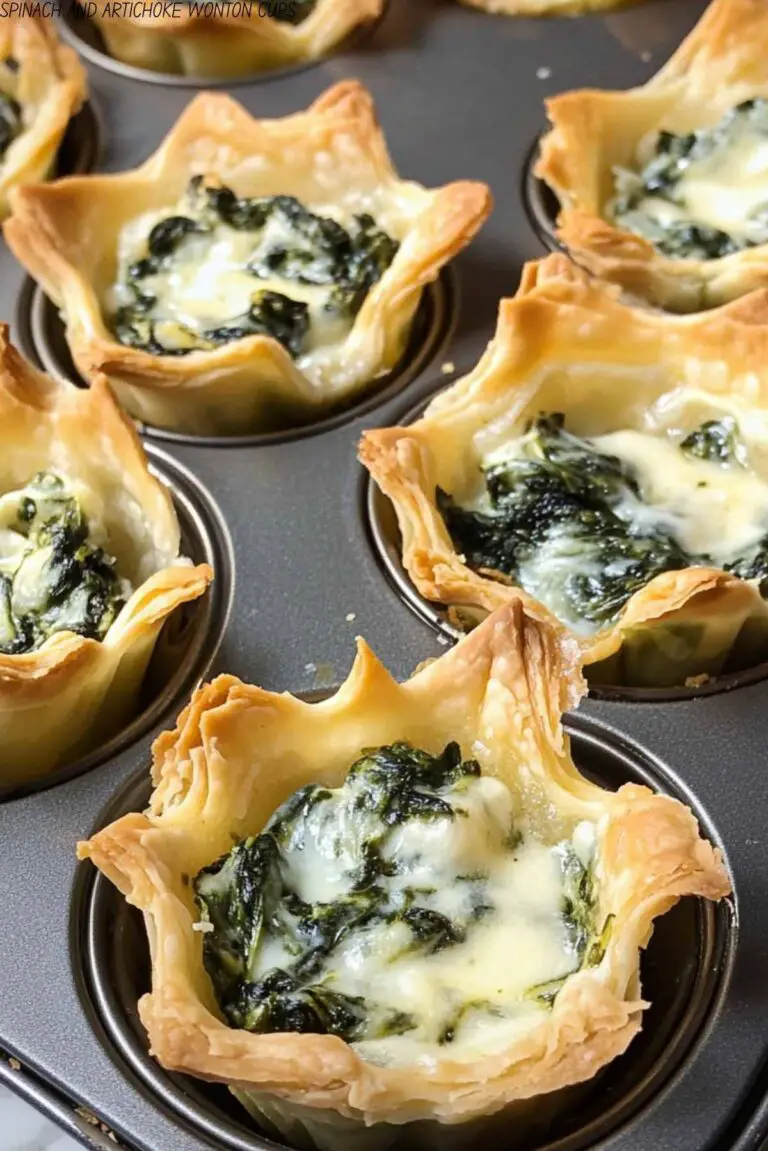 SPINACH AND ARTICHOKE WONTON CUPS