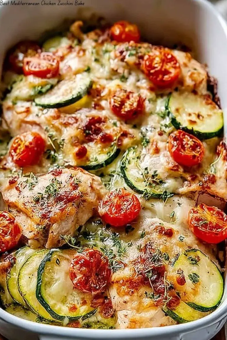 Best Mediterranean Chicken Zucchini Bake