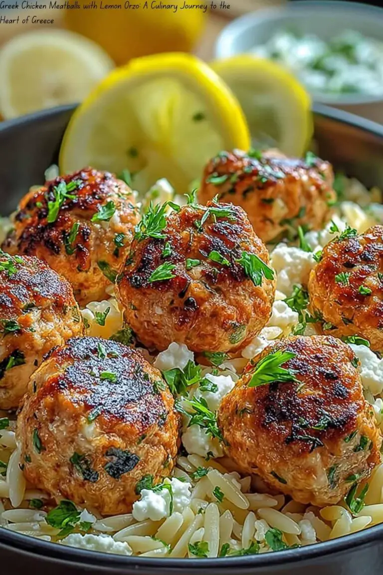 Greek Chicken Meatballs with Lemon Orzo: A Culinary Journey to the Heart of Greece