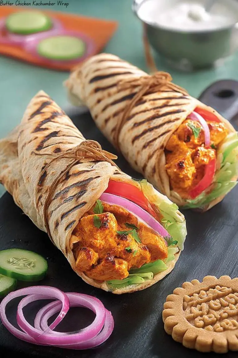 Butter Chicken Kachumber Wrap