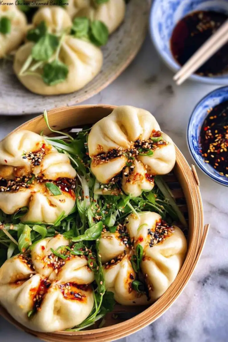 Korean Chicken Steamed Bao Buns