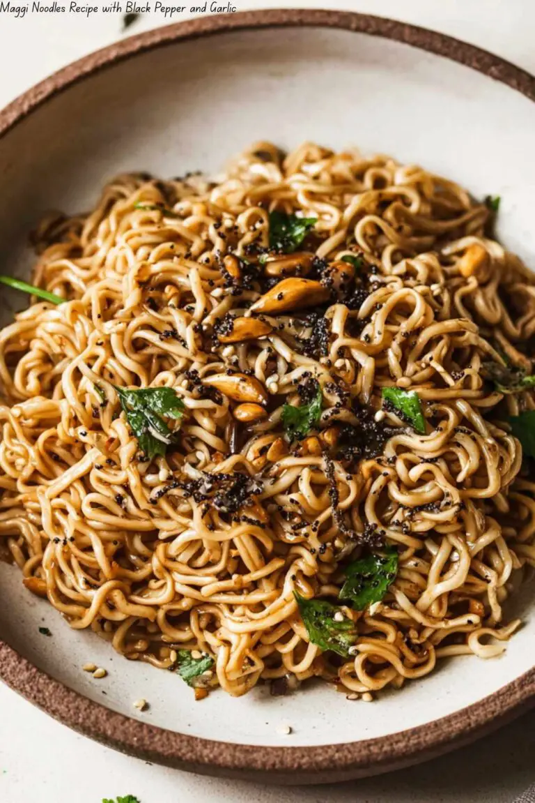 Maggi Noodles Recipe with Black Pepper and Garlic