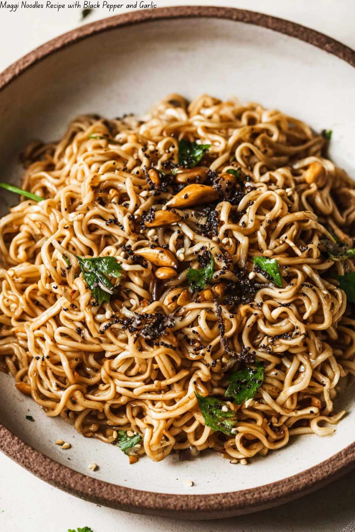 Maggi Noodles Recipe with Black Pepper and Garlic