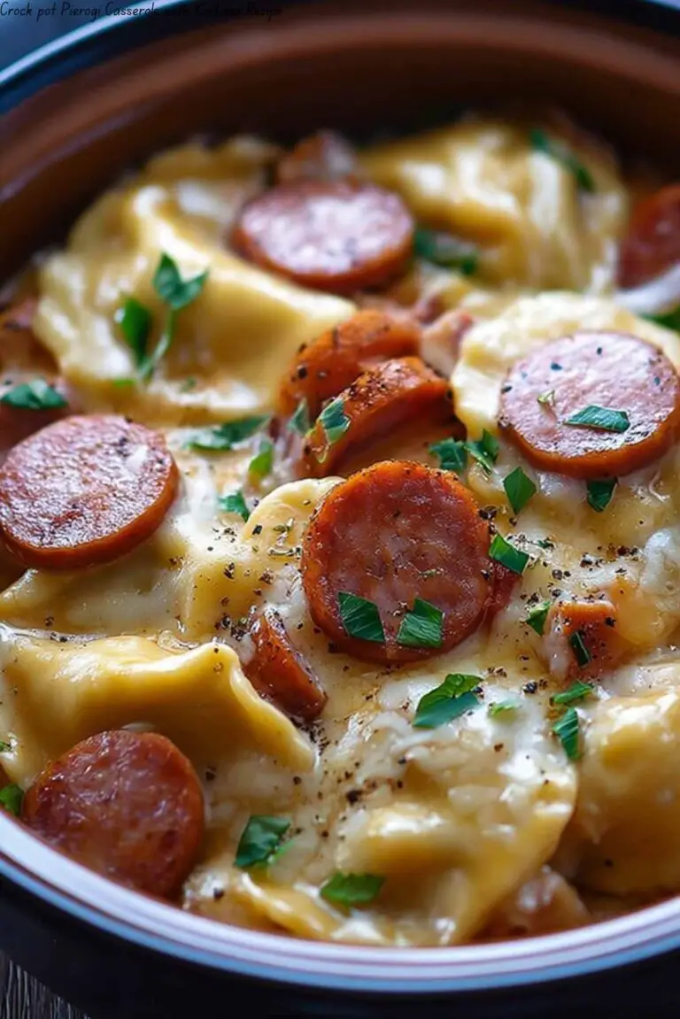Crock pot Pierogi Casserole with Kielbasa Recipe