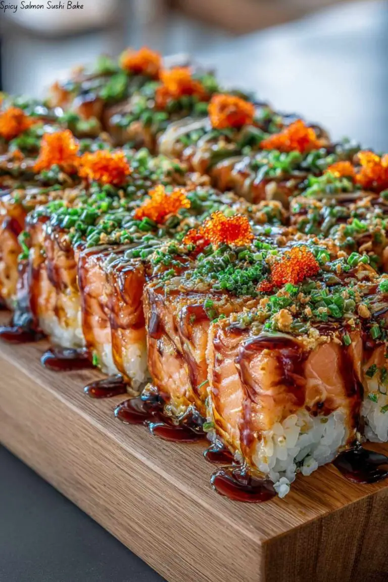 Spicy Salmon Sushi Bake