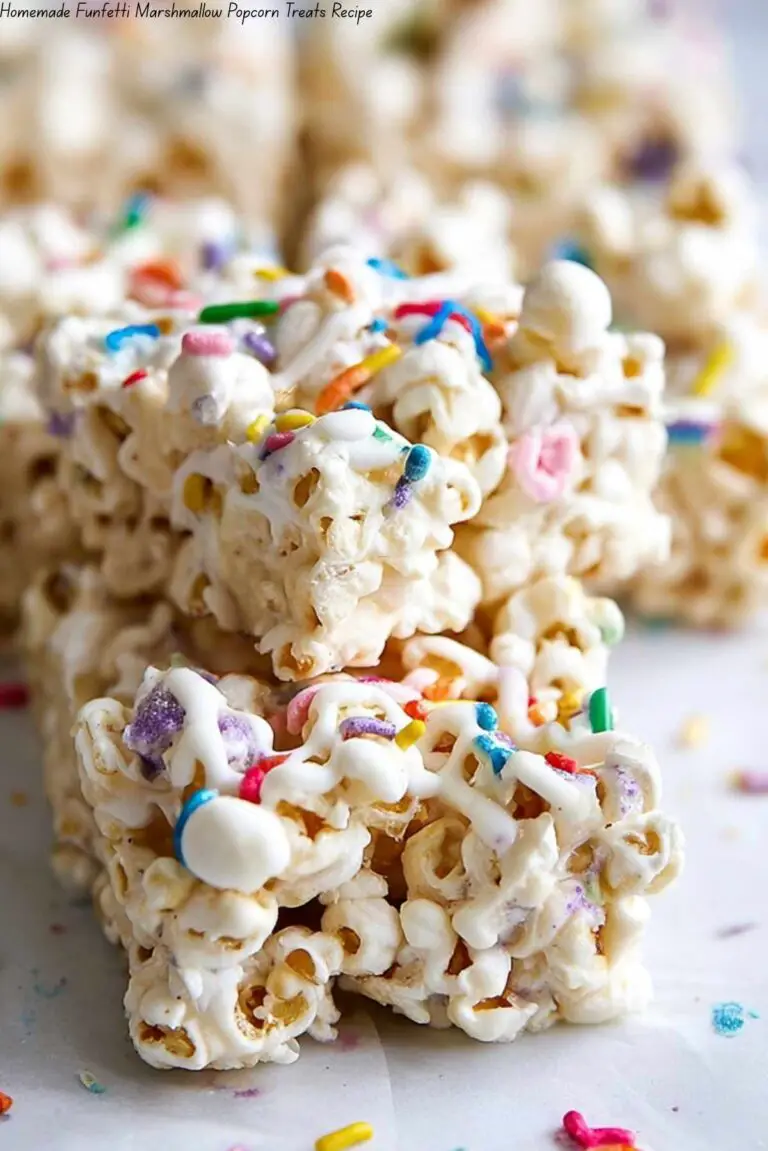 Homemade Funfetti Marshmallow Popcorn Treats Recipe
