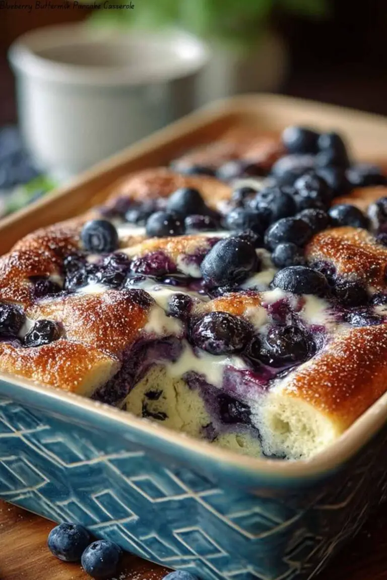 Blueberry Buttermilk Pancake Casserole