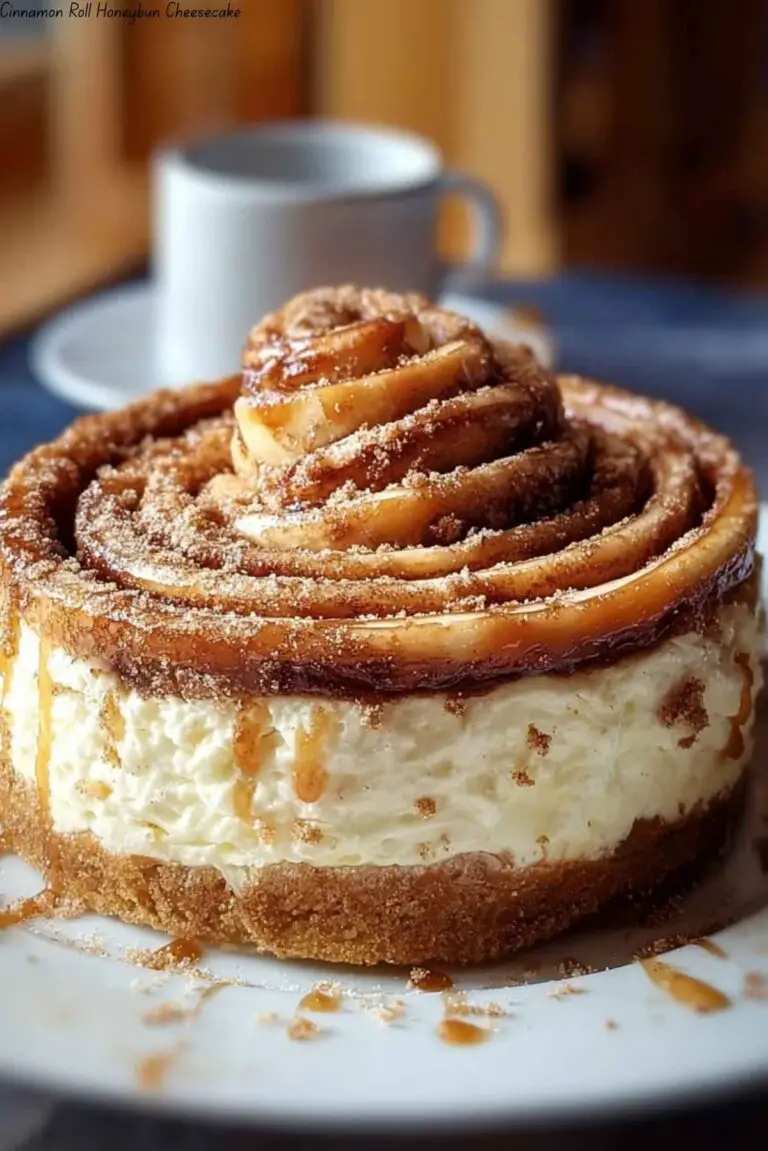 Cinnamon Roll Honeybun Cheesecake