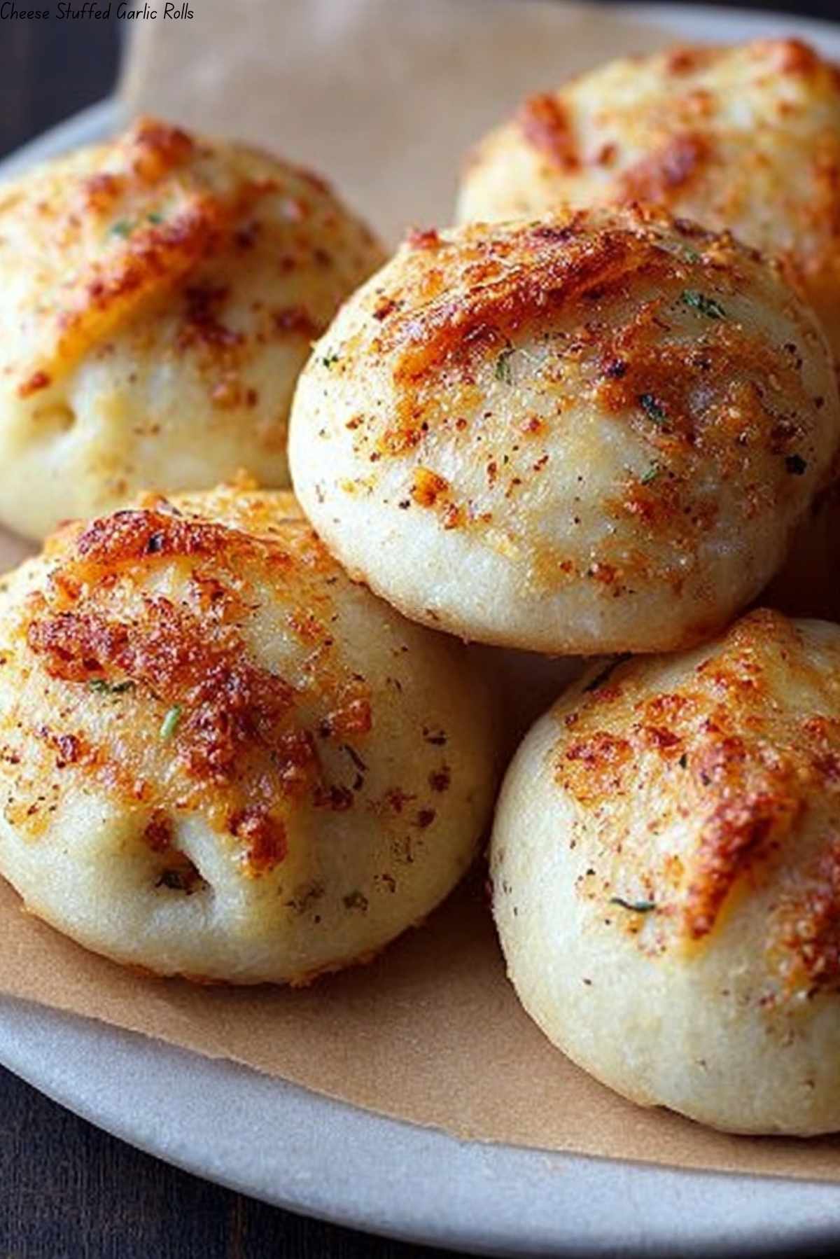Cheese Stuffed Garlic Rolls