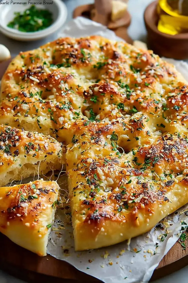 Garlic Parmesan Focaccia Bread