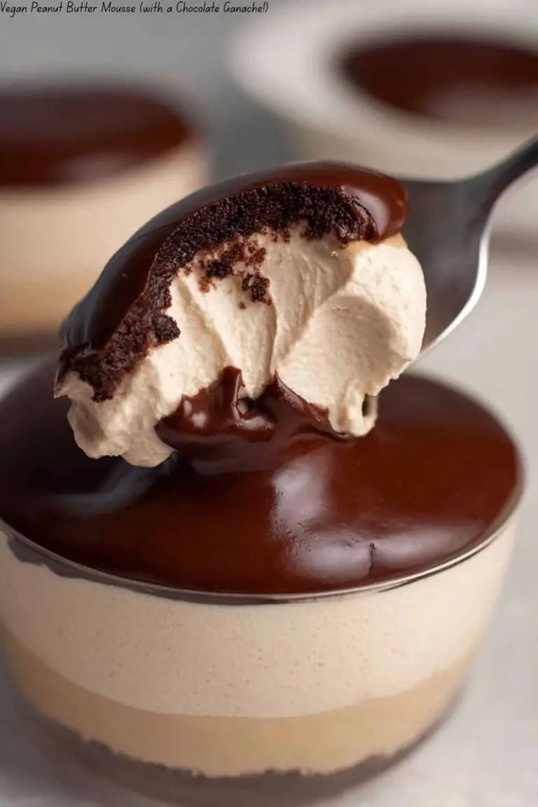 Vegan Peanut Butter Mousse (with a Chocolate Ganache!)