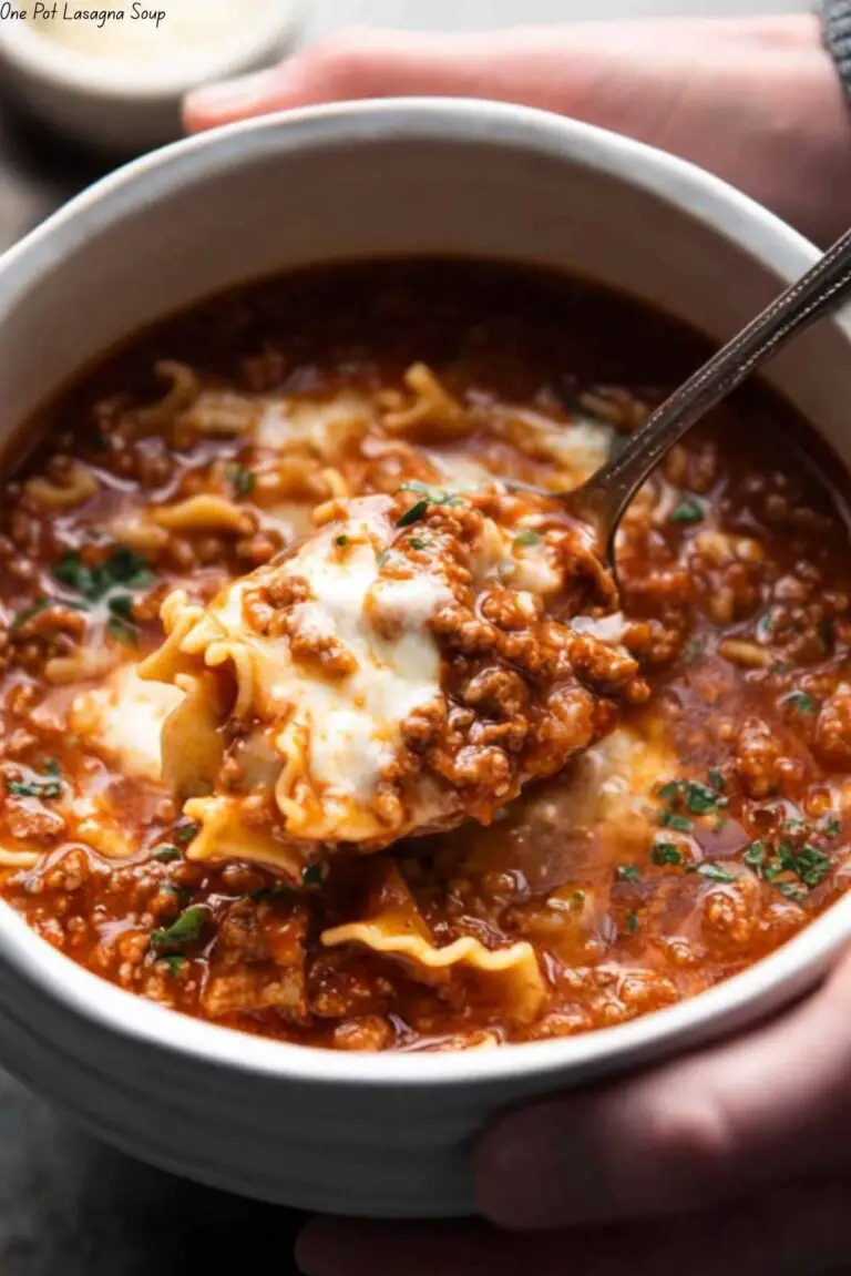 One Pot Lasagna Soup