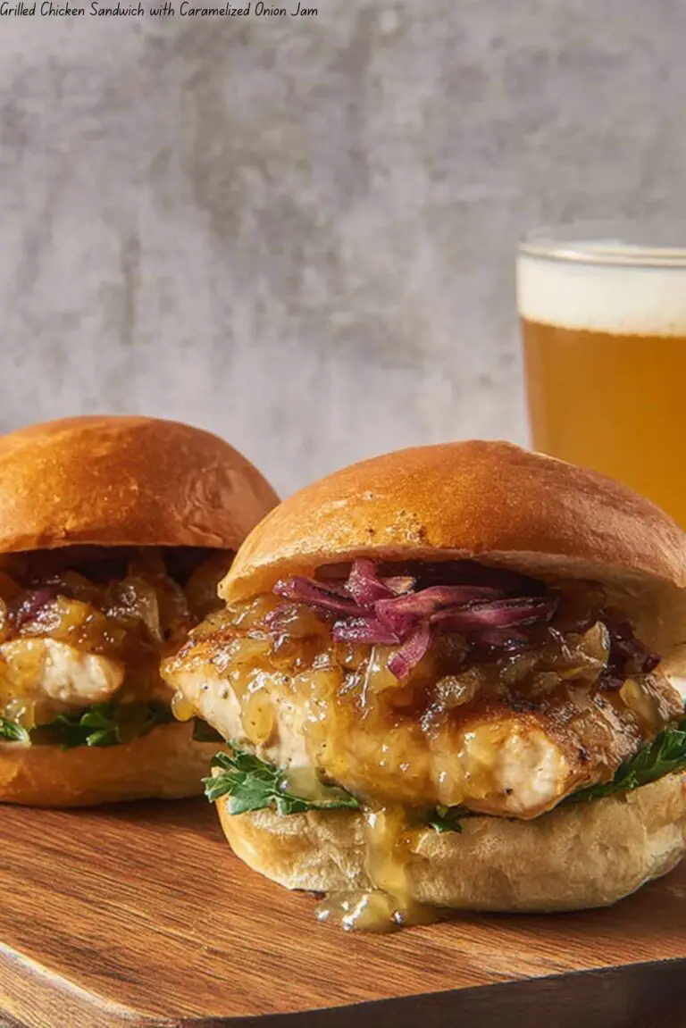 Grilled Chicken Sandwich with Caramelized Onion Jam