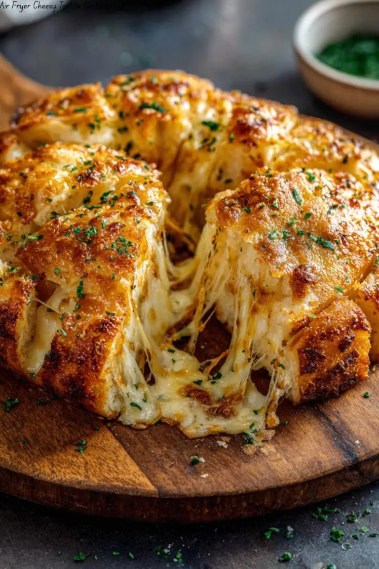 Air Fryer Cheesy Tortilla Garlic Bread
