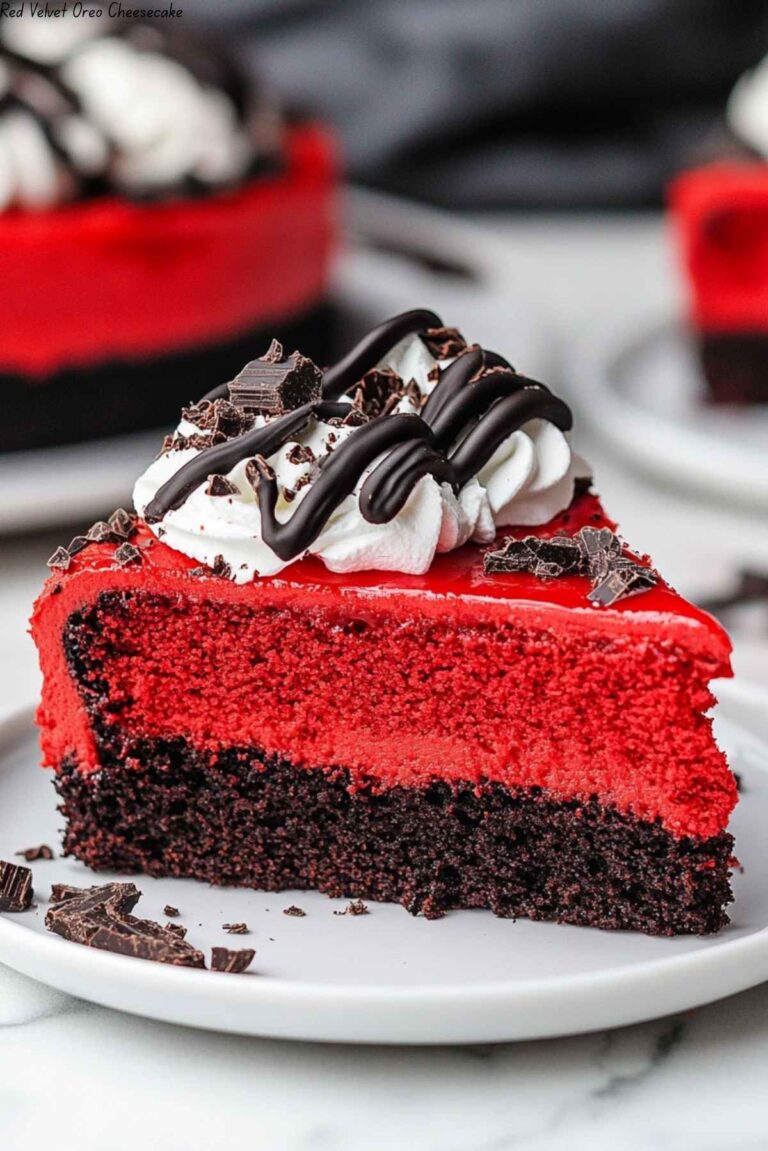 Red Velvet Oreo Cheesecake