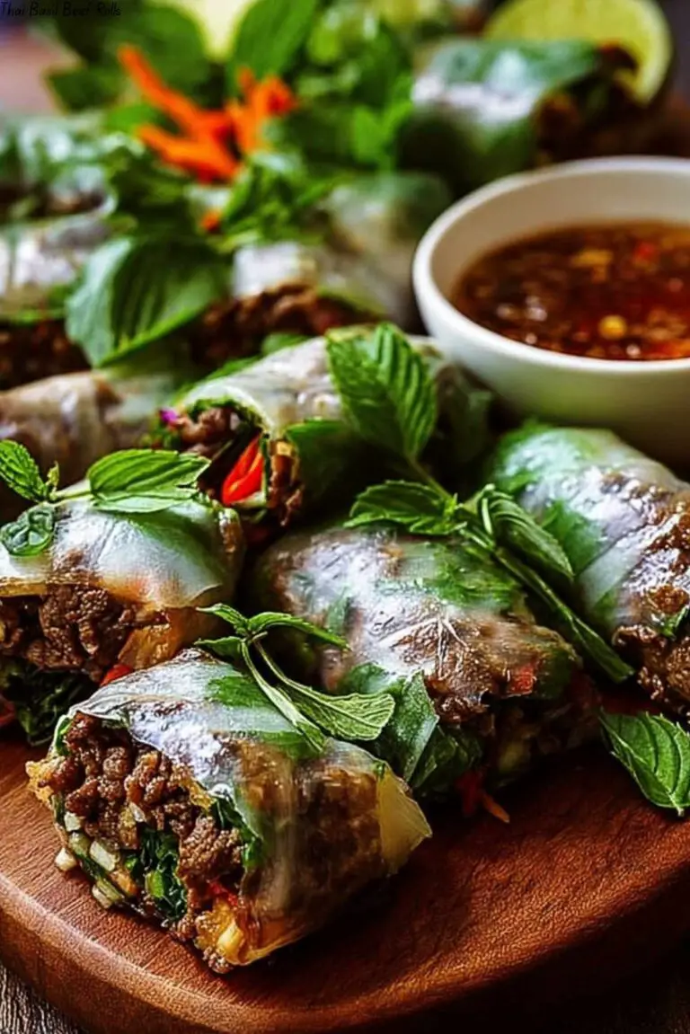 Thai Basil Beef Rolls
