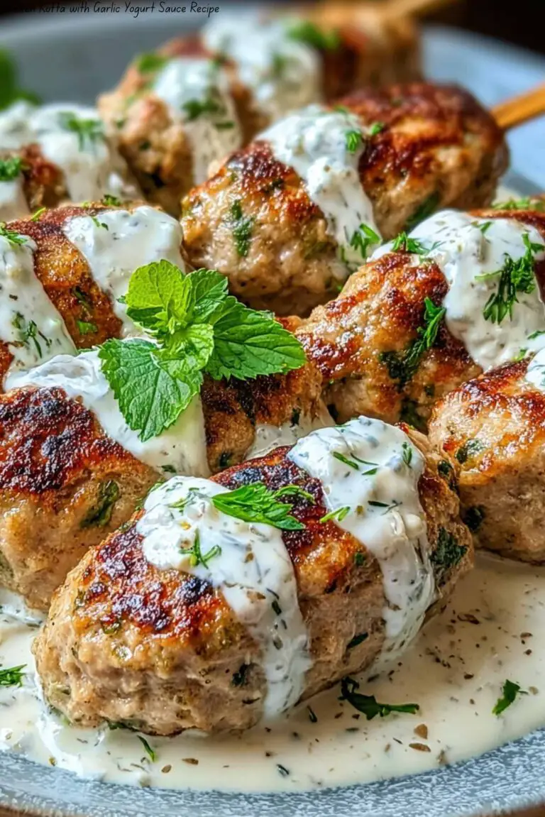 Chicken Kofta with Garlic Yogurt Sauce Recipe