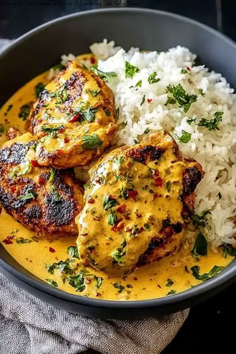 Creamy Peri-Peri Chicken with Rice: A Comforting Dish Full of Flavor