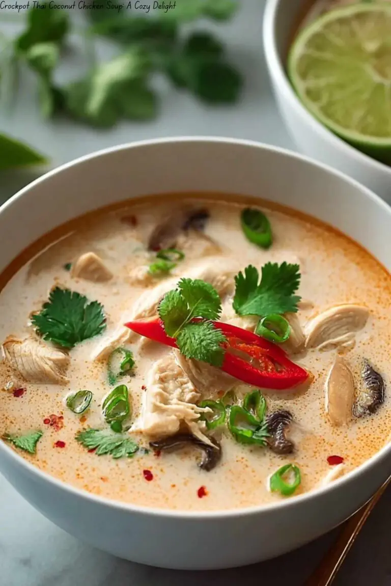 Crockpot Thai Coconut Chicken Soup: A Cozy Delight