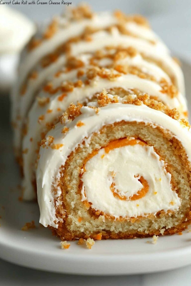 Carrot Cake Roll with Cream Cheese Recipe