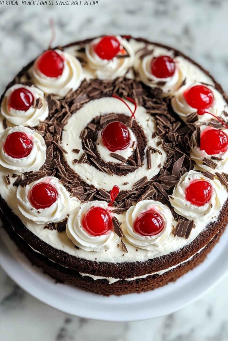 VERTICAL BLACK FOREST SWISS ROLL RECIPE