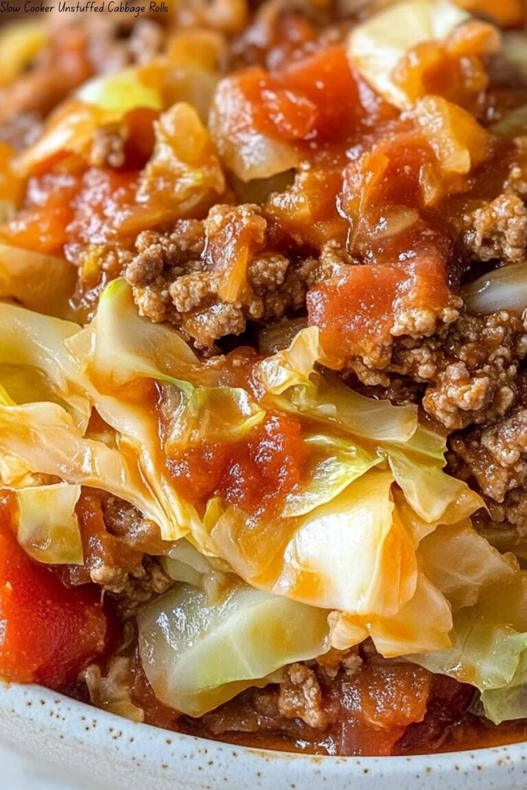 Slow Cooker Unstuffed Cabbage Rolls