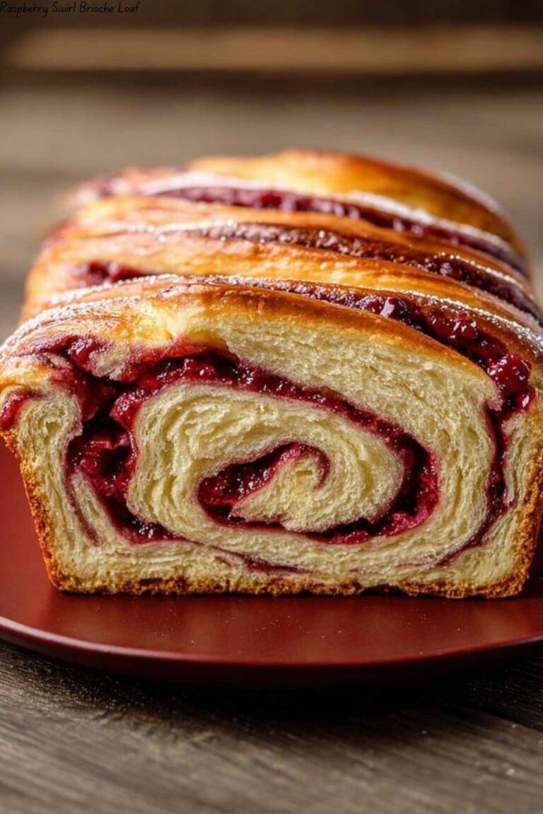 Raspberry Swirl Brioche Loaf